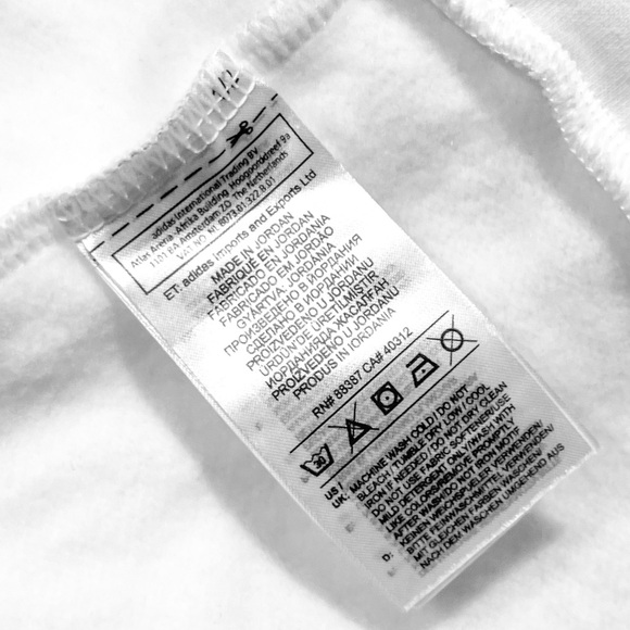 Adidas White Logo Hoodie - Picture 9 of 9